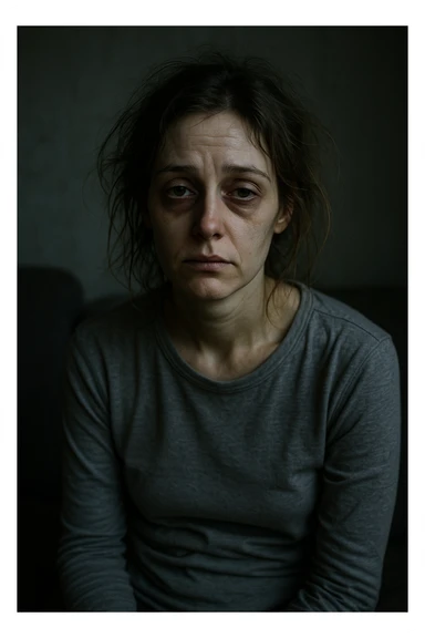 donna con stanchezza cronica distrutta e stanca sticker