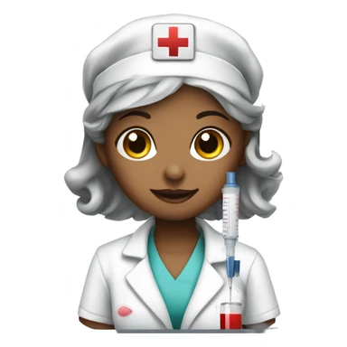 Girl nurse s Syringe sticker