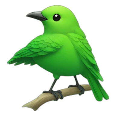 bird green green sticker