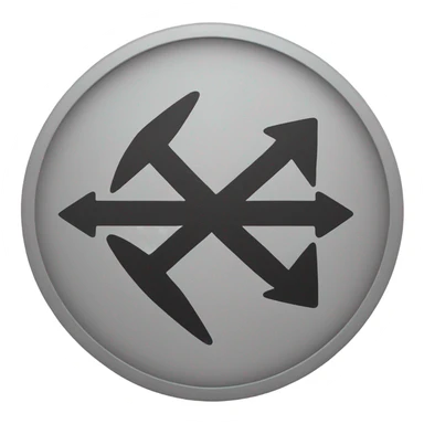Create a circular arrow icon similar to the 🔄 emoji, but in black and white colors. The design should have a clean, minimalistic style with smooth lines. The arrows should form a continuous loop, and the background should be plain white sticker
