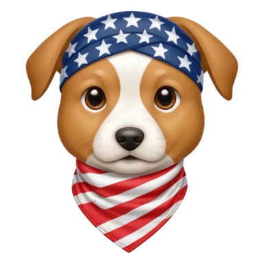 4th of July dog sticker
