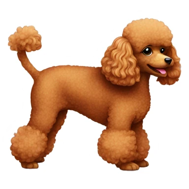 red toy poodle sitting sticker