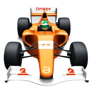 A orange formula 1 car sticker