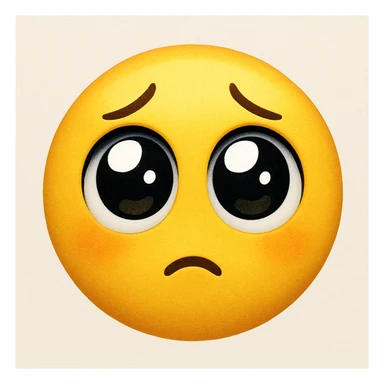 emoji with pleading eyes sticker
