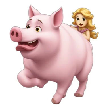 chase-of-Circe-and-piglet sticker