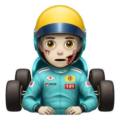 zombie formula 1 racer sticker