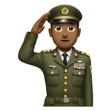 soldier saluting sticker