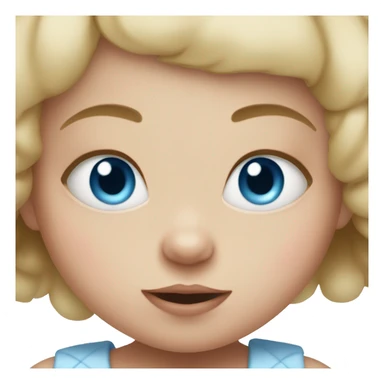 baby girl with blue eyes sticker