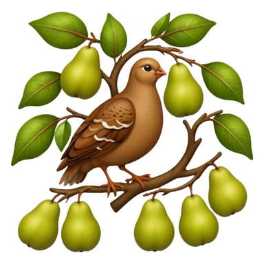 Partridge in a pear tree sticker
