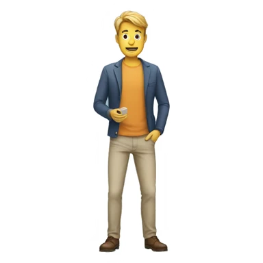 a man showing empty pockets sticker