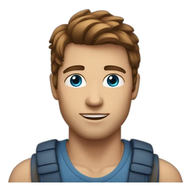 man-with-brown-hair-and-blue-eyes sticker