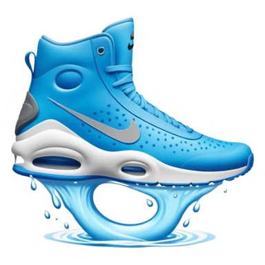 Squalo fuori dall’acqua con le Nike azzurre sticker
