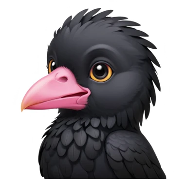 really cute adorable baby crow sticker