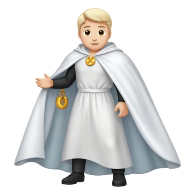 full white cape backview sticker