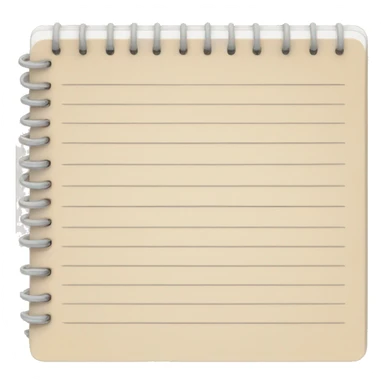 small beige notebook
 sticker