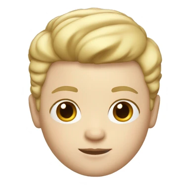 memoji male with white skin, blonde buzzed fade sticker