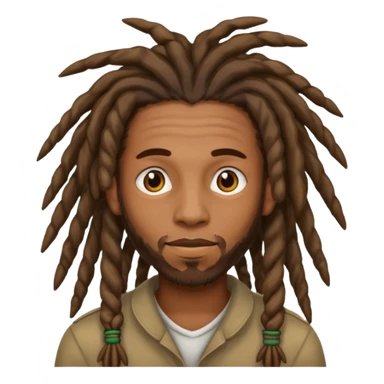 Man with dreadlock sticker
