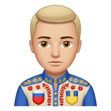 Game scenario with Ukraine as a central character, with Russia and the EU as side characters sticker