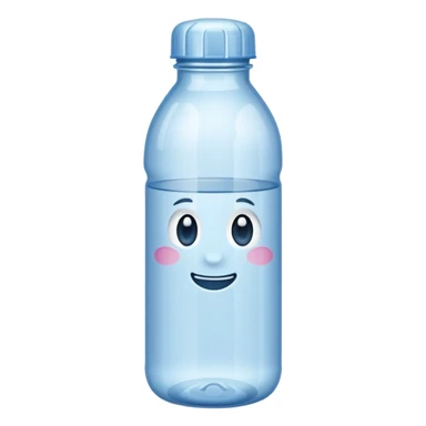 une bouteille en plastique dechet vide , bouteille d'eau sticker