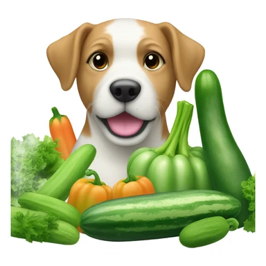 Dog in cucumber  sticker