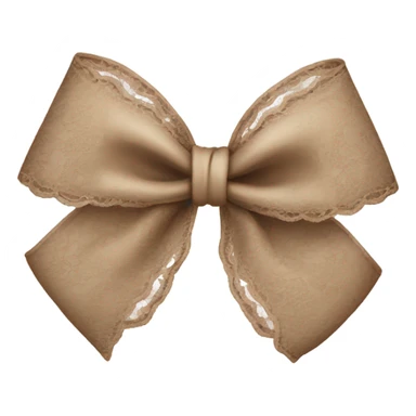 Elegant Pale brown lace bow sticker