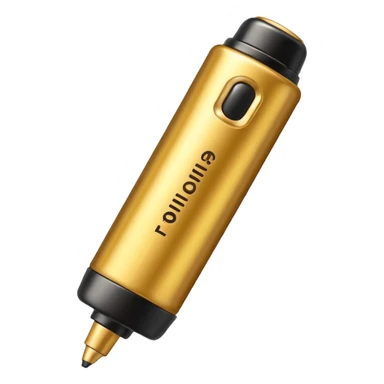 golden permanent marker emoji, with a label sticker