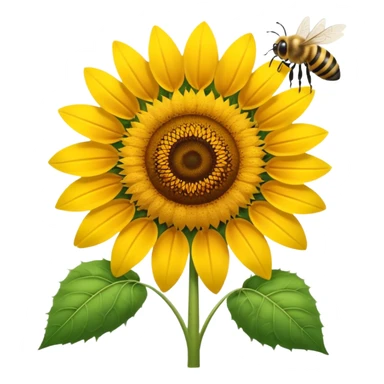  girasol y una aveja sticker