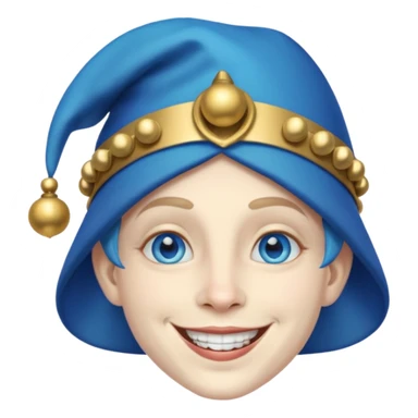 Jester with blue eyes sticker