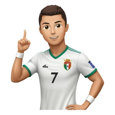 Cristiano Ronaldo celebrating with his iconic "Siu" celebration pose sticker