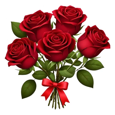 Bouquet of dark red roses sticker