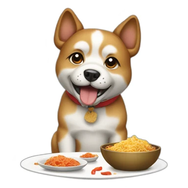 Chinese eating dog sticker