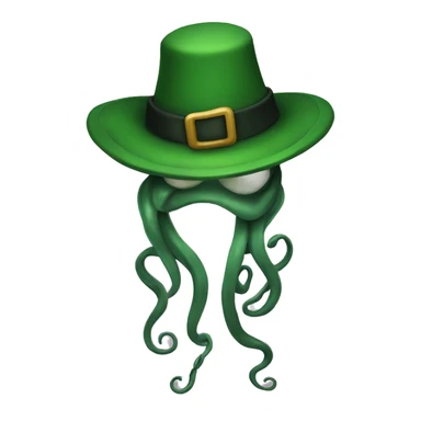 black tentacles leprecon hat sticker