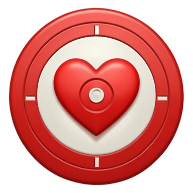 Flying heart target sticker