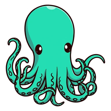 hand with tentacles instead of fingers sticker