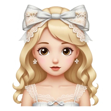 Girly aesthetic with lace and bows sticker