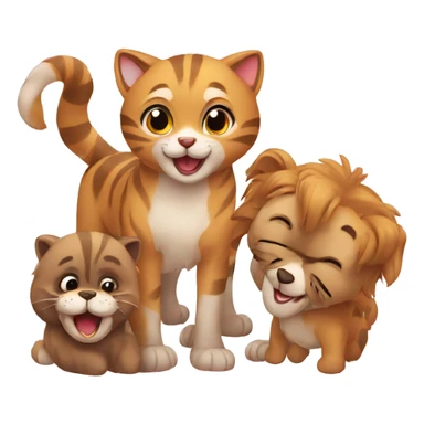 Animales felices sticker
