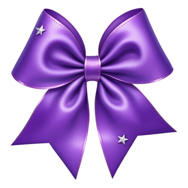 Purple bow with stars sticker