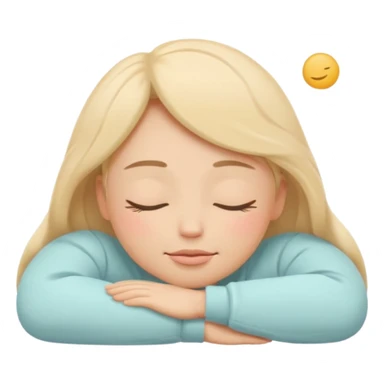 minimal flat emoji of a relaxed sleepy face,
closed eyes with soft curve,
peaceful expression,
gentle warm pastel colors,
calm wellness aesthetic,
no cartoon sleep symbols,
transparent background,
vector style
 sticker