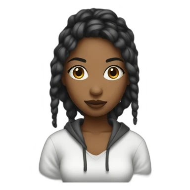 hip hop girl sticker