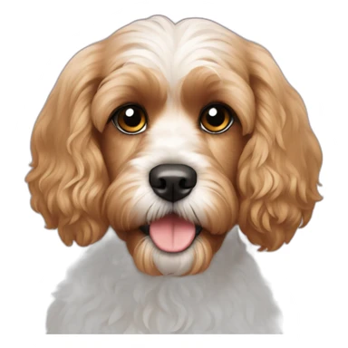 Straight haired cavoodle sticker