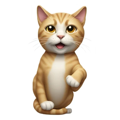 Cat giving middle finger sticker
