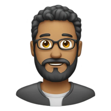 software engineer with beard without glasses sticker