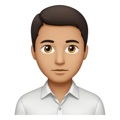 Hombre, pelo moreno, ojos negros y piel aceitunada ojos negros y piel aceitunada y camisa elegante sticker