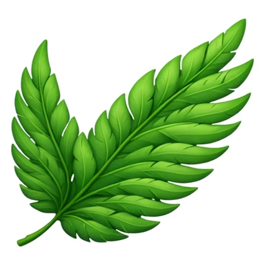 Wing made with Green leaves sticker