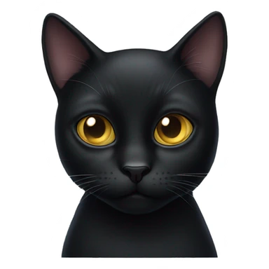 One eyed black cat sticker