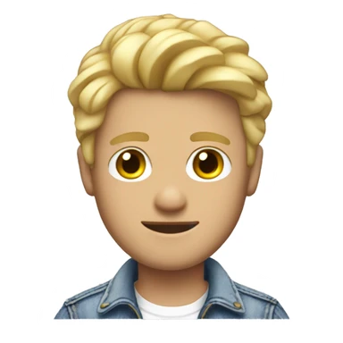 Cute blonde man in Jean jacket and white t shirt sticker