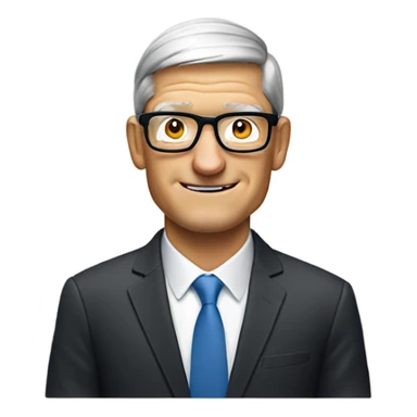 Tim cook wearing glasés sticker