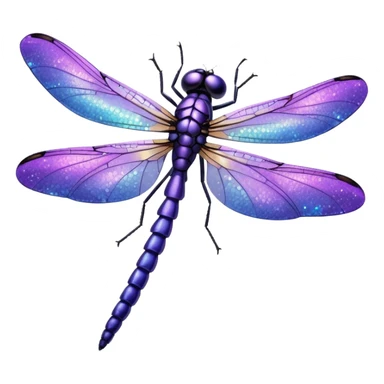 glitter purple dragonfly sticker