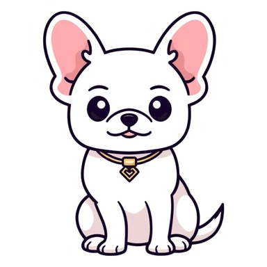 Frenchie dressed as drag queen sticker