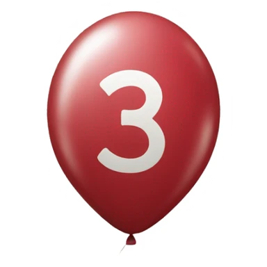 balloon in the shape of 13 sticker